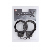 Чёрные наручники из листового металла BONDX METAL CUFFS BLACK - Dream Toys - купить с доставкой в Коломне