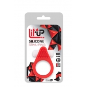 Красное эрекционное кольцо LIT-UP SILICONE STIMU RING 1 RED - Dream Toys - в Коломне купить с доставкой
