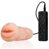 Мастурбатор-ротик с вибрацией REALSTUFF VIBRATING MASTURBATOR MOUTH - Dream Toys - в Коломне купить с доставкой
