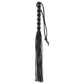 Чёрная мини-плеть из резины Rubber Mini Whip - 22 см. - Blush Novelties - купить с доставкой в Коломне