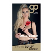 Пластиковая метелочка с красными пёрышками Small Feather Tickler - 32 см. - Blush Novelties - купить с доставкой в Коломне