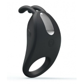 Чёрное эрекционное кольцо с вибрацией Rabbit Vibrator - Baile - в Коломне купить с доставкой