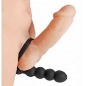 Насадка для двойного проникновения Double Fun Cock Ring with Double Penetration Vibe - XR Brands - в Коломне купить с доставкой