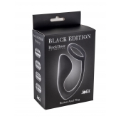 Чёрное эрекционное кольцо с анальной пробкой Button Anal Plug - Lola Games - в Коломне купить с доставкой
