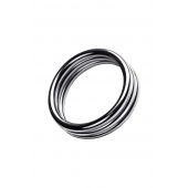 Металлическое эрекционное кольцо с рёбрышками размера L - ToyFa - в Коломне купить с доставкой