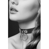 Узенький ошейник из полиуретана с кольцом - Bijoux Pour Toi - купить с доставкой в Коломне
