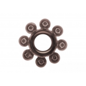 Чёрное эрекционное кольцо Rings Bubbles - Lola Games - в Коломне купить с доставкой