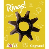 Чёрное эрекционное кольцо Rings Cogweel - Lola Games - в Коломне купить с доставкой