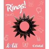 Чёрное эрекционное кольцо Rings Cristal - Lola Games - в Коломне купить с доставкой