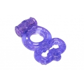 Фиолетовое эрекционное кольцо Rings Treadle с подхватом - Lola Games - в Коломне купить с доставкой