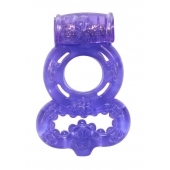 Фиолетовое эрекционное кольцо Rings Treadle с подхватом - Lola Games - в Коломне купить с доставкой