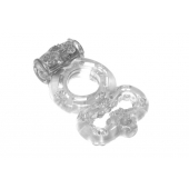 Прозрачное эрекционное кольцо Rings Treadle с подхватом - Lola Games - в Коломне купить с доставкой