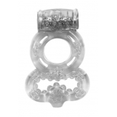 Прозрачное эрекционное кольцо Rings Treadle с подхватом - Lola Games - в Коломне купить с доставкой