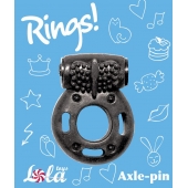 Черное эрекционное кольцо с вибрацией Rings Axle-pin - Lola Games - в Коломне купить с доставкой