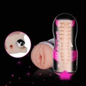 Мастурбатор-вагина Sex In A Can Vibra Vagina Tunnel - Lovetoy - в Коломне купить с доставкой