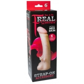 Телесная насадка REAL Standard с усиками на основании - 19 см. - LOVETOY (А-Полимер) - купить с доставкой в Коломне