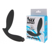 Чёрный вибростимулятор простаты Sex Expert Vibe Pleasure - Sex Expert - в Коломне купить с доставкой