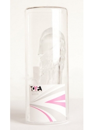 Прозрачная гелевая насадка с клиторальным отростком - 13 см. - Toyfa Basic - в Коломне купить с доставкой