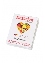 Жёлтые презервативы Masculan Ultra Tutti-Frutti с фруктовым ароматом - 3 шт. - Masculan - купить с доставкой в Коломне