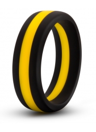 Черно-желтое силиконовое эрекционное кольцо Silicone Go Pro Cock Ring - Blush Novelties - в Коломне купить с доставкой
