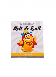 Стимулирующий презерватив-насадка Roll   Ball Banana - Sitabella - купить с доставкой в Коломне