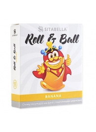 Стимулирующий презерватив-насадка Roll   Ball Banana - Sitabella - купить с доставкой в Коломне