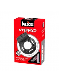 Чёрное эрекционное виброкольцо Luxe VIBRO  Африканский Эль Дьябло  + презерватив - Luxe - в Коломне купить с доставкой