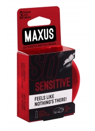 Ультратонкие презервативы в железном кейсе MAXUS Sensitive - 3 шт. - Maxus - купить с доставкой в Коломне