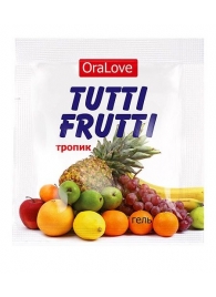 Пробник гель-смазки Tutti-frutti со вкусом тропических фруктов - 4 гр. - Биоритм - купить с доставкой в Коломне