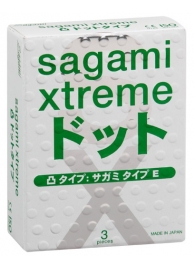 Презервативы Sagami Xtreme SUPER DOTS с точками - 3 шт. - Sagami - купить с доставкой в Коломне