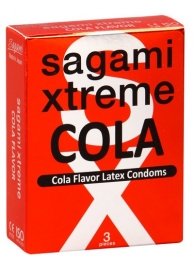 Ароматизированные презервативы Sagami Xtreme COLA - 3 шт. - Sagami - купить с доставкой в Коломне