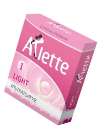 Ультратонкие презервативы Arlette Light - 3 шт. - Arlette - купить с доставкой в Коломне