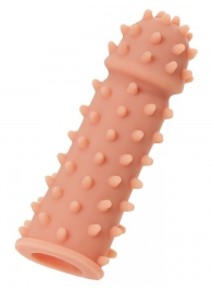 Телесная реалистичная насадка KOKOS Extreme Sleeve 03 с дополнительной стимуляцией - 12,7 см. - KOKOS - в Коломне купить с доставкой