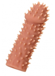 Телесная реалистичная насадка KOKOS Extreme Sleeve 07 с дополнительной стимуляцией - 12,7 см. - KOKOS - в Коломне купить с доставкой