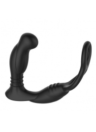 Черная анальная пробка NEXUS SIMUL8 с фиксацией на теле кольцами - Nexus Range - в Коломне купить с доставкой