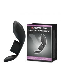 Черное кольцо на пенис с вибрацией Vibration Penis Sleeve - Baile - в Коломне купить с доставкой