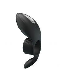 Черное кольцо на пенис с вибрацией Vibration Penis Sleeve - Baile - в Коломне купить с доставкой
