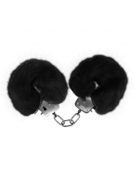 Черные меховые наручники Love с ключиками - Baile - купить с доставкой в Коломне