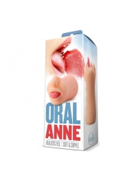 Телесный мастурбатор-ротик с язычком Oral Anne - Blush Novelties - в Коломне купить с доставкой