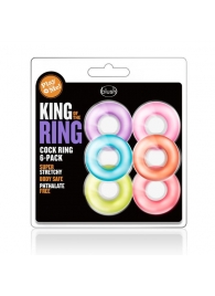 Набор из 6 эрекционных колец King of the Ring - Blush Novelties - в Коломне купить с доставкой