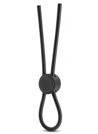 Черное силиконовое лассо на пенис SILICONE LOOP COCK RING - Blush Novelties - в Коломне купить с доставкой