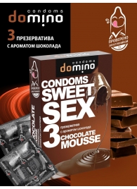 Презервативы для орального секса DOMINO Sweet Sex с ароматом шоколадного мусса - 3 шт. - Domino - купить с доставкой в Коломне
