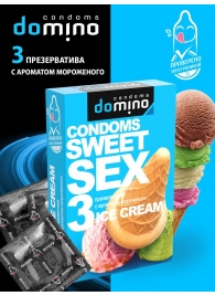 Презервативы для орального секса DOMINO Sweet Sex с ароматом мороженого - 3 шт. - Domino - купить с доставкой в Коломне