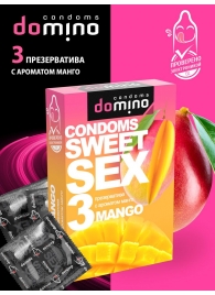 Презервативы для орального секса DOMINO Sweet Sex с ароматом манго - 3 шт. - Domino - купить с доставкой в Коломне