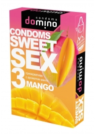 Презервативы для орального секса DOMINO Sweet Sex с ароматом манго - 3 шт. - Domino - купить с доставкой в Коломне