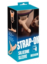 Силиконовый полый страпон на ремнях Silicone Strap-on - 16 см. - Orion - купить с доставкой в Коломне