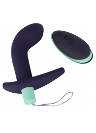 Темно-фиолетовый вибростимулятор простаты с пультом ДУ Remote Controlled Prostate Plug - Orion - в Коломне купить с доставкой