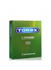 Текстурированные презервативы Torex  С точками  - 3 шт. - Torex - купить с доставкой в Коломне