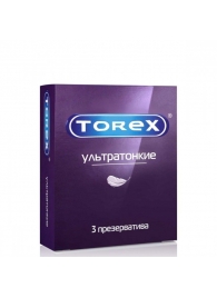 Презервативы Torex  Ультратонкие  - 3 шт. - Torex - купить с доставкой в Коломне