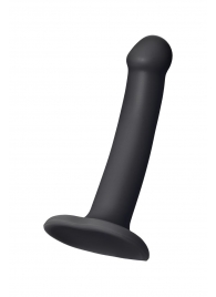 Черный фаллос на присоске Silicone Bendable Dildo S - 17 см. - Strap-on-me - купить с доставкой в Коломне